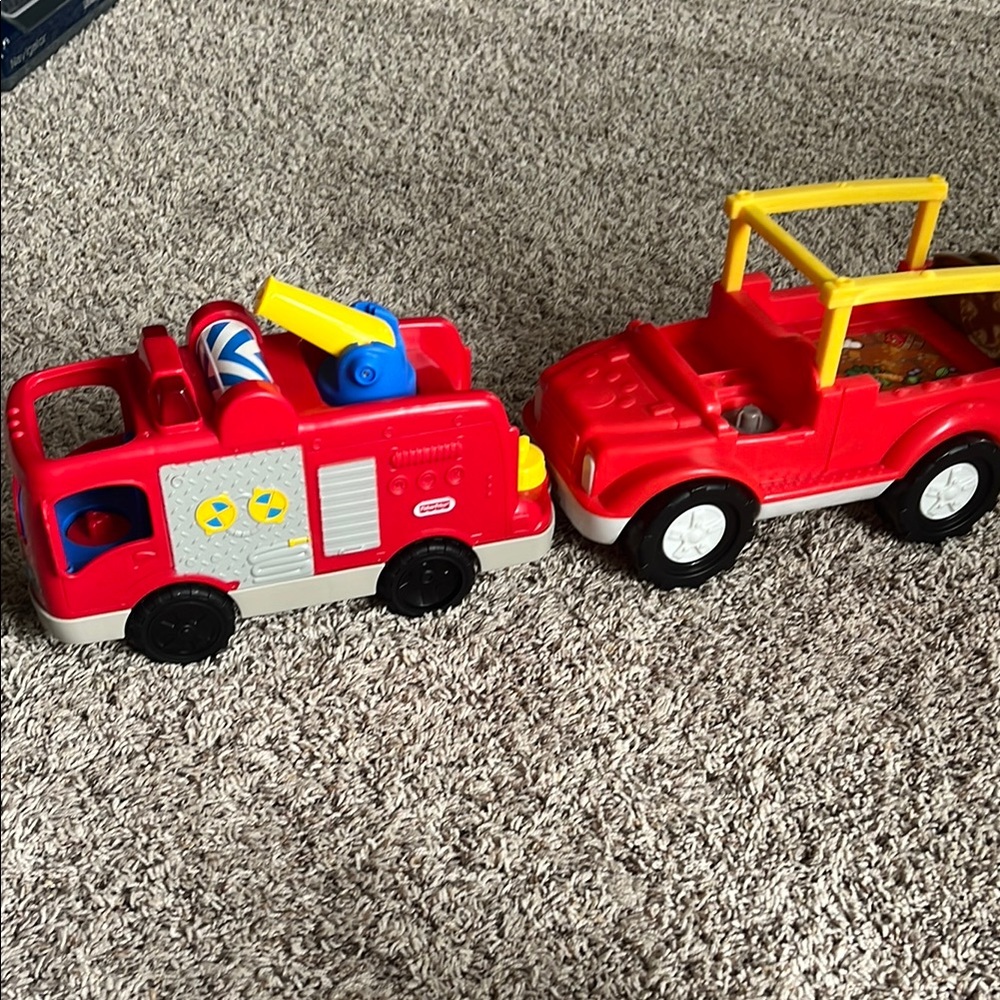 Fisher-Price Red and Yellow Toy Vehicles Set